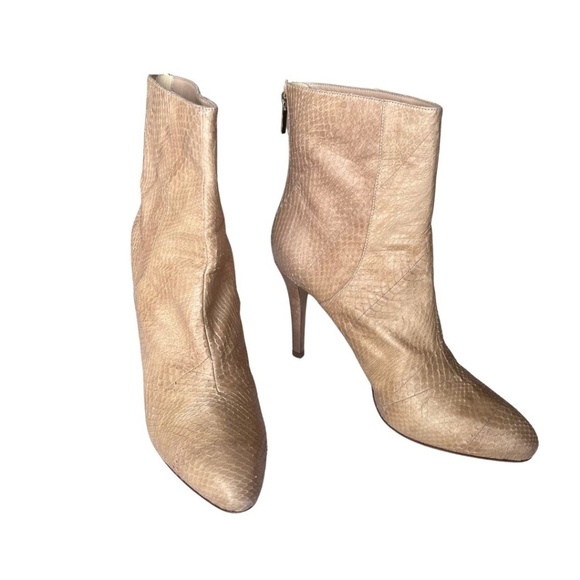 🌸Host Pick🌸 Jimmy Choo Tan Snakeskin Stiletto Boots Almond Toe Size 11 (41) - Picture 11 of 11